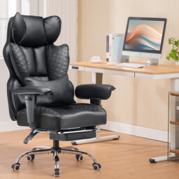 GTPLayer Big and Tall Office Chair Heavy Duty Executive Desk Chair with Footrest, Ergonomic High Back PU Leather Swivel Reclining Computer Chairs for Home - thumbnail 2
