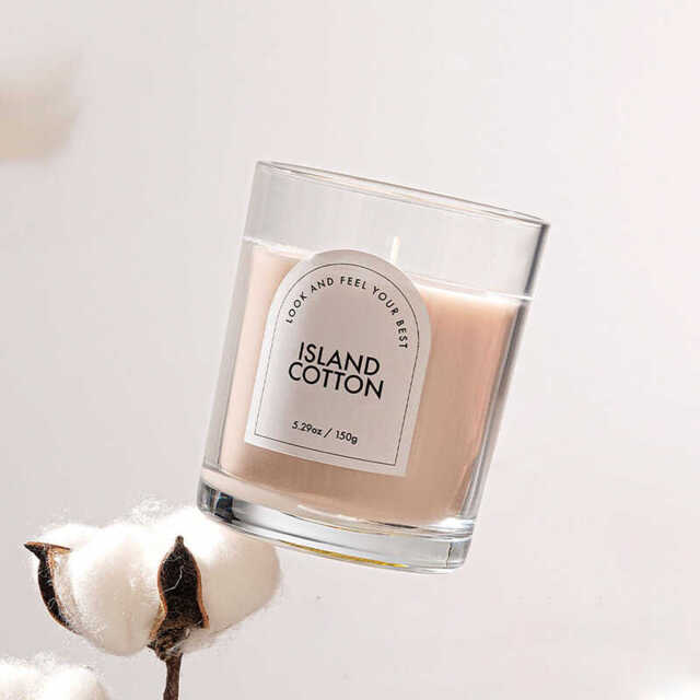 Zooly Transparent Colored Scented Candle - Island Cotton (Pink), 140G, 1PC - image 1