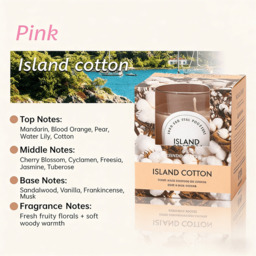 Zooly Transparent Colored Scented Candle - Island Cotton (Pink), 140G, 1PC - thumbnail 7