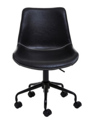 Interiors by Premier Office Chair Bloomberg Faux Leather Black - thumbnail 1
