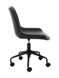 Interiors by Premier Office Chair Bloomberg Faux Leather Black - thumbnail 2
