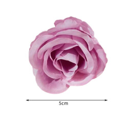 Wei’s Moment 20Pcs Artificial Flowers Roses, Real Touch  Foam Roses, Fake Flowers Rose for DIY Wedding Bridal Bouquets Baby Shower Table Centerpieces Home Decorations, Cream Powder purple - thumbnail 3
