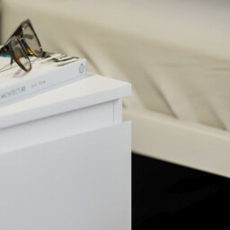 Vida Designs Bedside Table Denver 2 Drawers White - thumbnail 2