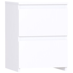 Vida Designs Bedside Table Denver 2 Drawers White - thumbnail 3