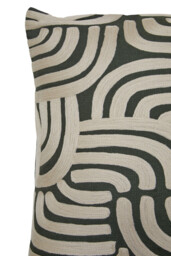 Bosie Cushion Ozella Embroidered Green/Cream Square 45x45cm - thumbnail 3