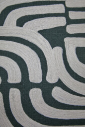 Bosie Cushion Ozella Embroidered Green/Cream Square 45x45cm - thumbnail 6