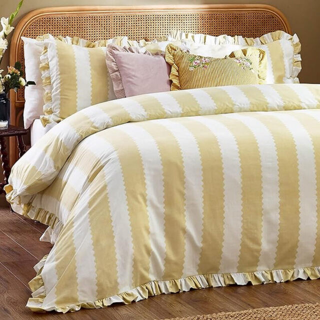 Wylder Duvet Cover Set Bridie Butter Yellow King - image 1