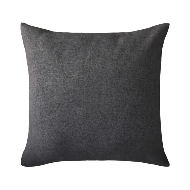 Deconovo faux linen cushion cover dark grey color 45*45cm 1pc - image 1