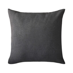 Deconovo faux linen cushion cover dark grey color 45*45cm 1pc - thumbnail 1
