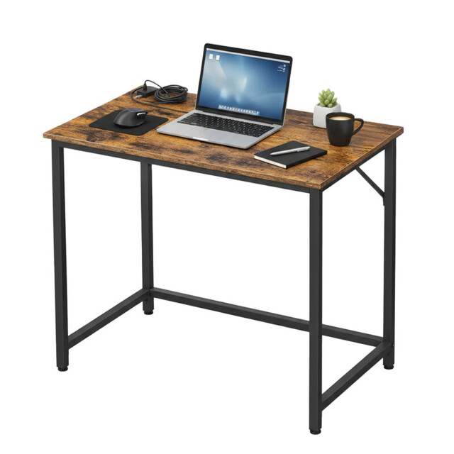 Writing Desk, 31.5 x 19.7 x 29.9 Inches, Computer Table for Home Office, Bedroom, Study, Brown and Black - image 1