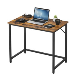 Writing Desk, 31.5 x 19.7 x 29.9 Inches, Computer Table for Home Office, Bedroom, Study, Brown and Black - thumbnail 1