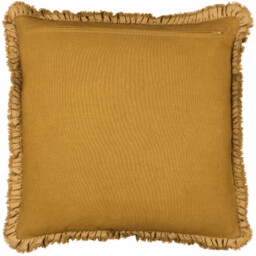 Yard Cushion Bertie Washed Cotton Velvet Square Saffron 45x45cm - thumbnail 6
