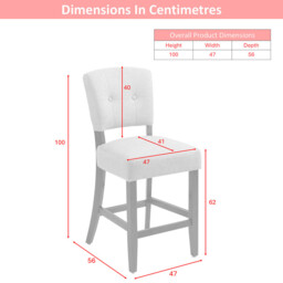 Bar Stool Oakridge Beige/Walnut - thumbnail 3
