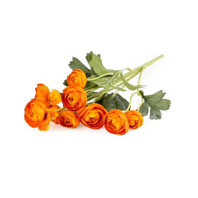 Candlelight Artificial Camelia Flower Stem Orange 38cm - image 1