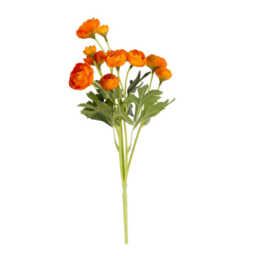Candlelight Artificial Camelia Flower Stem Orange 38cm - thumbnail 2
