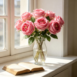 2Pcs 17.71in/45cm Artificial Austin Tea Rose Latex Simulation Flower Really Touch Wedding Banquet Family Party Garden Flowers Arrangement Decor(rose red) - thumbnail 6