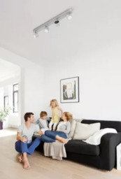 Philips Ceiling/Wall Spotlights Bar Star 4 x Warm White 22W Brushed Aluminium - thumbnail 5