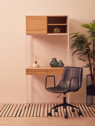 Interiors by Premier Desk & Shelving Unit Bradury Oak/White - thumbnail 3