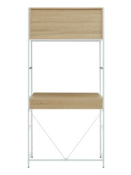 Interiors by Premier Desk & Shelving Unit Bradury Oak/White - thumbnail 4