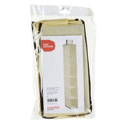 Essentials by Premier 6 Section Cream Hanging Shoe Organiser - thumbnail 3