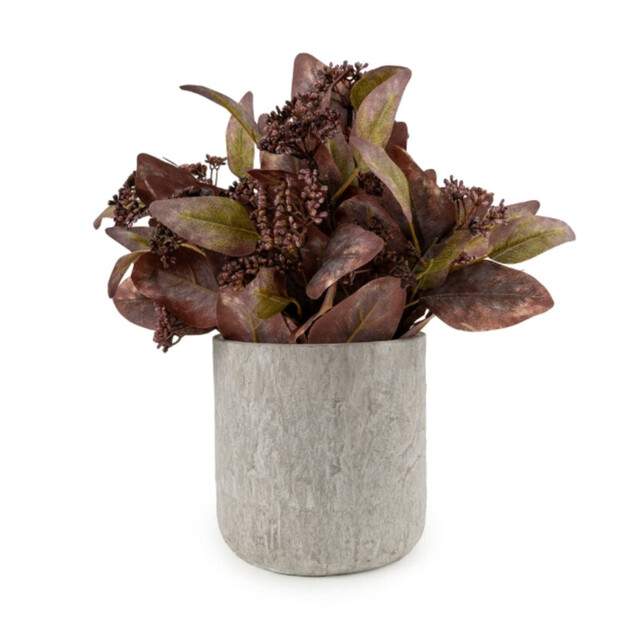 Candlelight Artificial Eucalyptus Plant in Stone Effect Pot 30.5cm - image 1