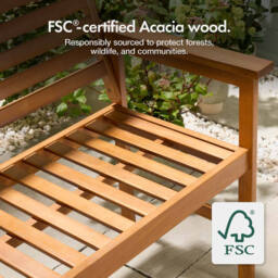 Vonhaus Cannes 2 Seater Garden Bench - thumbnail 4