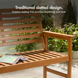 Vonhaus Cannes 2 Seater Garden Bench - thumbnail 7