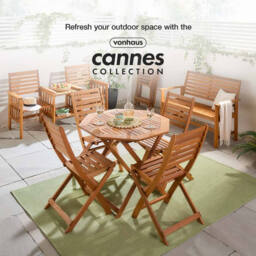 Vonhaus Cannes 2 Seater Garden Bench - thumbnail 2
