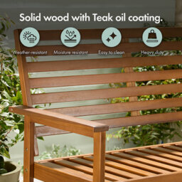 Vonhaus Cannes 2 Seater Garden Bench - thumbnail 6