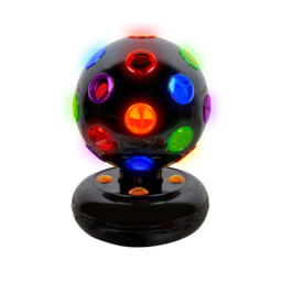 GLOBAL GIZMOS Table Lamp Party Ball Rotating Black/Multicolour Small - thumbnail 5