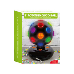 GLOBAL GIZMOS Table Lamp Party Ball Rotating Black/Multicolour Small - thumbnail 4