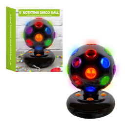GLOBAL GIZMOS Table Lamp Party Ball Rotating Black/Multicolour Small - thumbnail 2