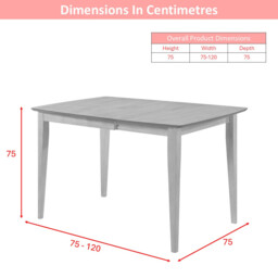 Dining Table Seattle Extendable Square/Rectangle Oak 75-120x75cm - thumbnail 6