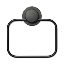 Croydex Stick 'n' Lock Towel Ring - Black - thumbnail 3
