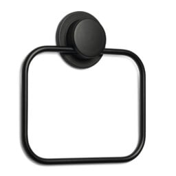 Croydex Stick 'n' Lock Towel Ring - Black - thumbnail 4