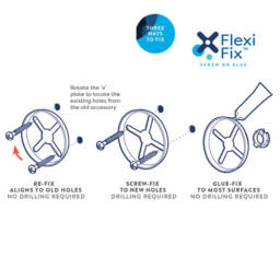 Croydex Romsey Flexi-Fix Towel Ring - thumbnail 3