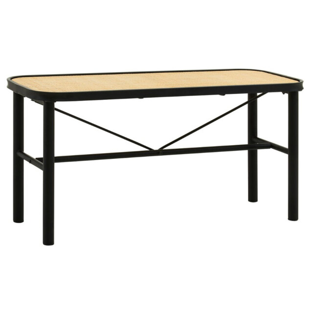 Interiors by Premier Bench Depok Black/Rattan - image 1
