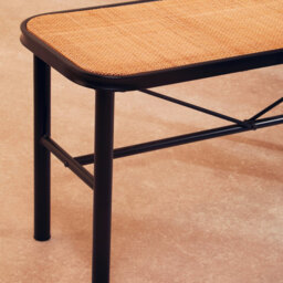 Interiors by Premier Bench Depok Black/Rattan - thumbnail 2