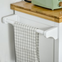 HOMCOM Kitchen Island Cupboard White/Natural - thumbnail 6