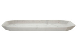Maison by Premier Grey Marble Effect Towel Tray, Guest Towel Tray With Raised Sides, Cut Corner Polyresin Hand Towel Tray - thumbnail 4