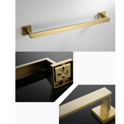 JORDAN&JUDY 5-Piece Gold Towel Rack Set, Luxury Style, Bathroom Organizer - thumbnail 2