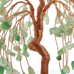 JU7CER 1 piece of natural raw crystal money-attracting willow tree craft, money tree, basic decoration, home decor, Christmas, healing crystal, suitable for home, office and room decoration - thumbnail 4