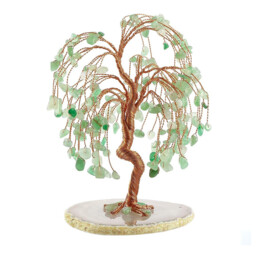 JU7CER 1 piece of natural raw crystal money-attracting willow tree craft, money tree, basic decoration, home decor, Christmas, healing crystal, suitable for home, office and room decoration - thumbnail 6