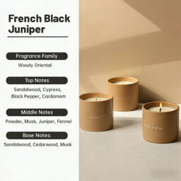 Zooly Dongyang Ceramic Scented Candle - French Black Juniper (Light Brown), 250G, 1PC - thumbnail 7