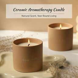 Zooly Dongyang Ceramic Scented Candle - French Black Juniper (Light Brown), 250G, 1PC - thumbnail 4