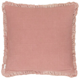 Yard Cushion Bertie Washed Cotton Velvet Square Rosewood 45x45cm - thumbnail 3