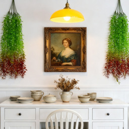 Yuejia 12Pcs 3.5ft/1mArtificial Hanging Willow Vine Fake Greenery Plants for Indoor/Outdoor Decor, Wedding & Photography - Red Tail Design - thumbnail 6