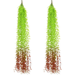 Yuejia 12Pcs 3.5ft/1mArtificial Hanging Willow Vine Fake Greenery Plants for Indoor/Outdoor Decor, Wedding & Photography - Red Tail Design - thumbnail 5