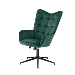 URBAN MEUBLE Green Velvet Office Chair with Adjustable Height - thumbnail 1