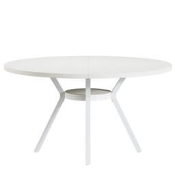 LANTINE Round Dining Table, 120CM Large Kitchen Tables for 6-8 People,Modern Style with Metal Legs for Dining Room Kitchen Cafe (Only Table) - thumbnail 7